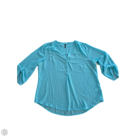 Top Long Sleeve Basic By Maurices In Blue, Size: Xxl