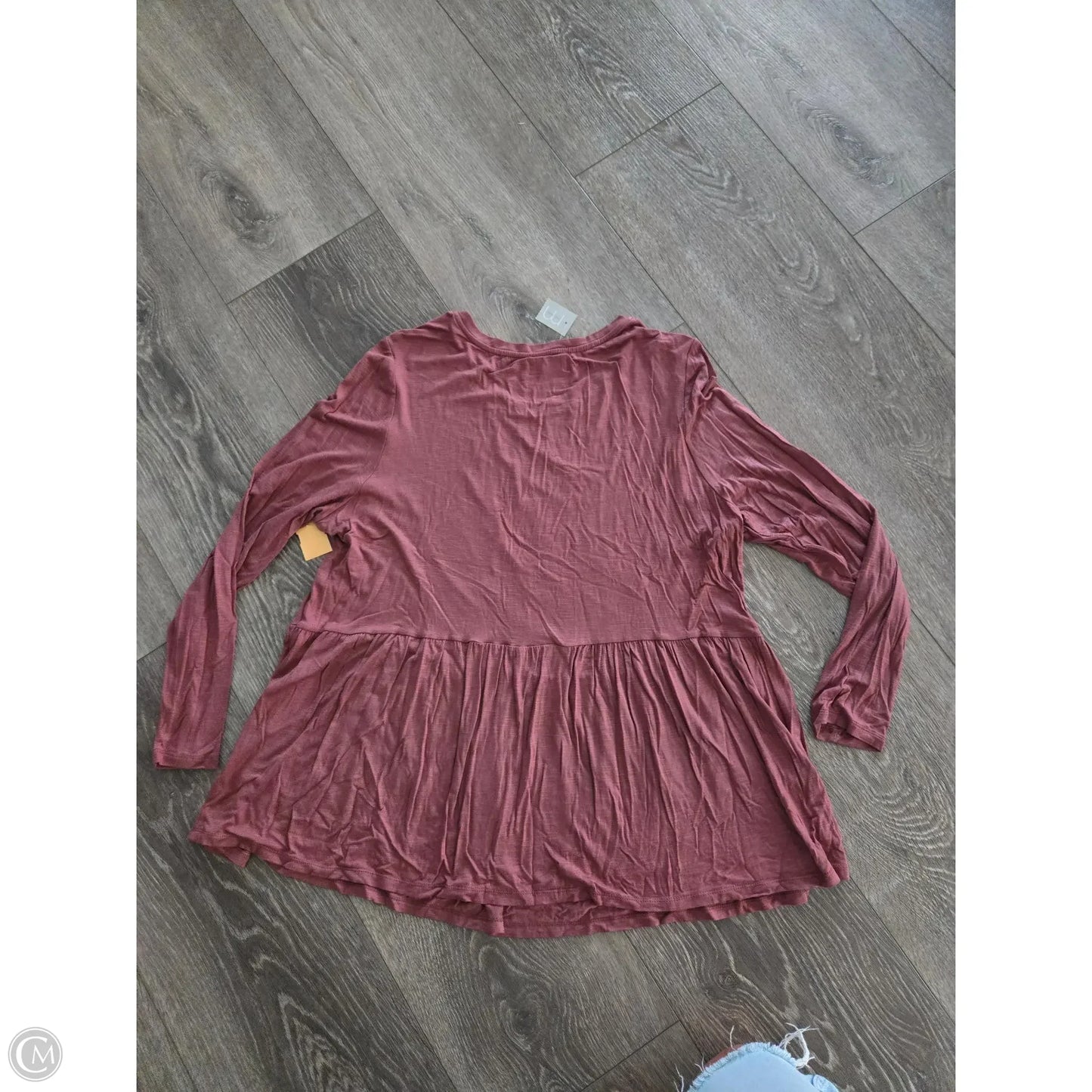 Top Long Sleeve Basic By Maurices In Copper, Size: 1x