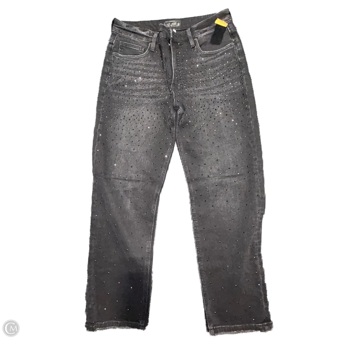 Jeans Straight By Kut In Black Denim, Size: 8