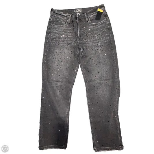 Jeans Straight By Kut In Black Denim, Size: 8