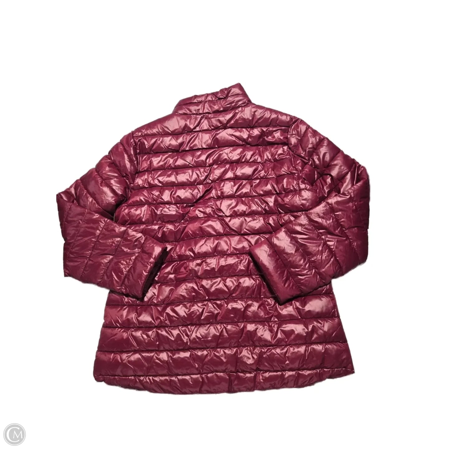 Coat Puffer & Quilted By Cme In Maroon, Size: M