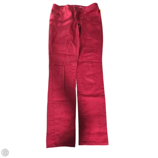 Jeans Straight By Inc In Red Denim, Size: 6