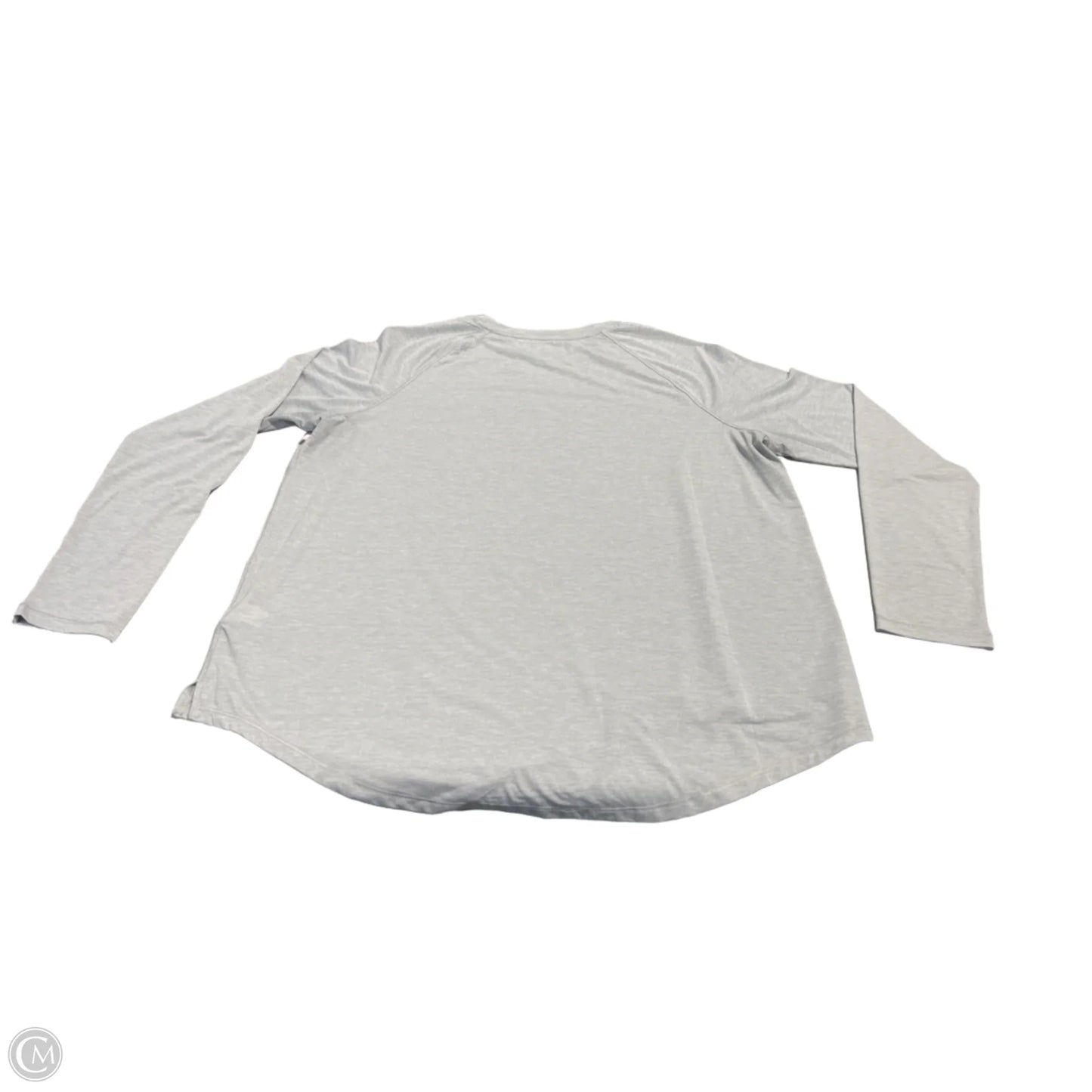 Athletic Top Long Sleeve Crewneck By The North Face In Grey, Size: Xxl