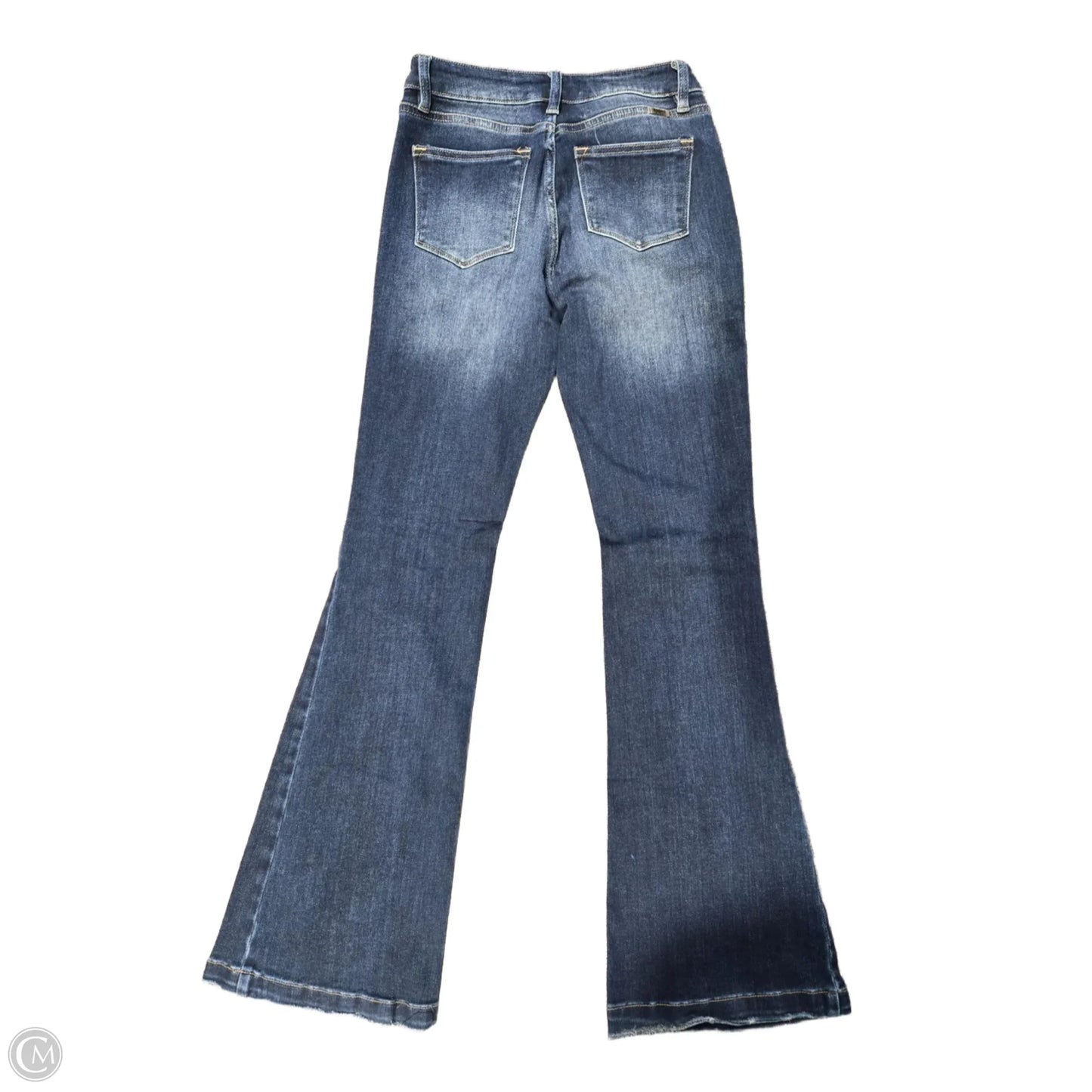 Jeans Flared By Kancan In Blue Denim, Size: 4