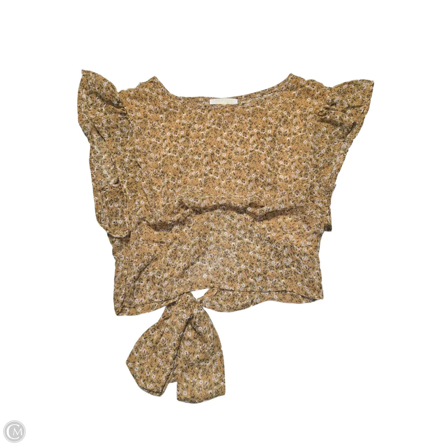 Top Short Sleeve Basic By Cmc In Floral Print, Size: S