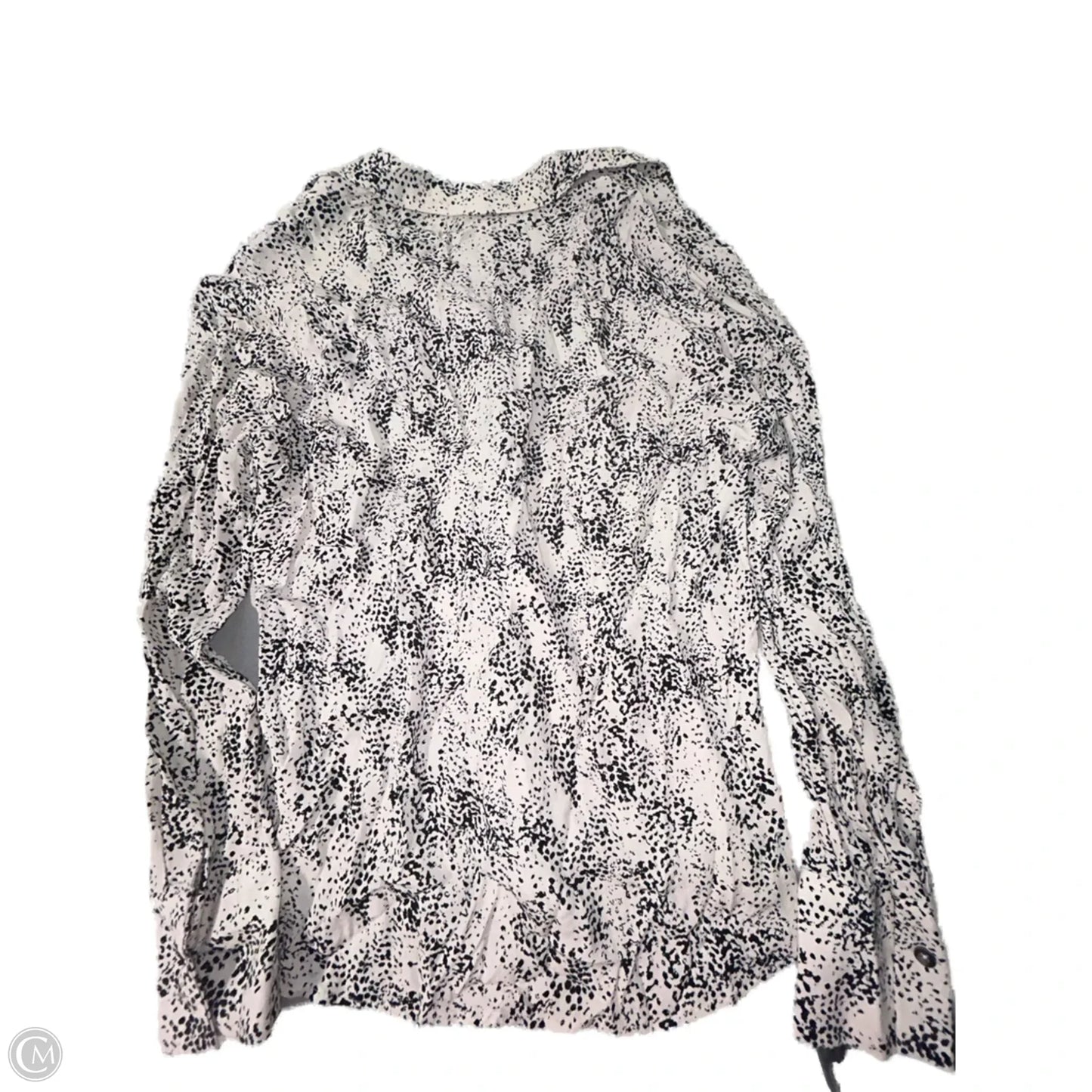 Top Long Sleeve By Allison Joy In Black & White, Size: L
