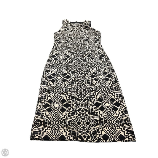 Dress Casual Midi By Maggy London In Black & Cream, Size: 8