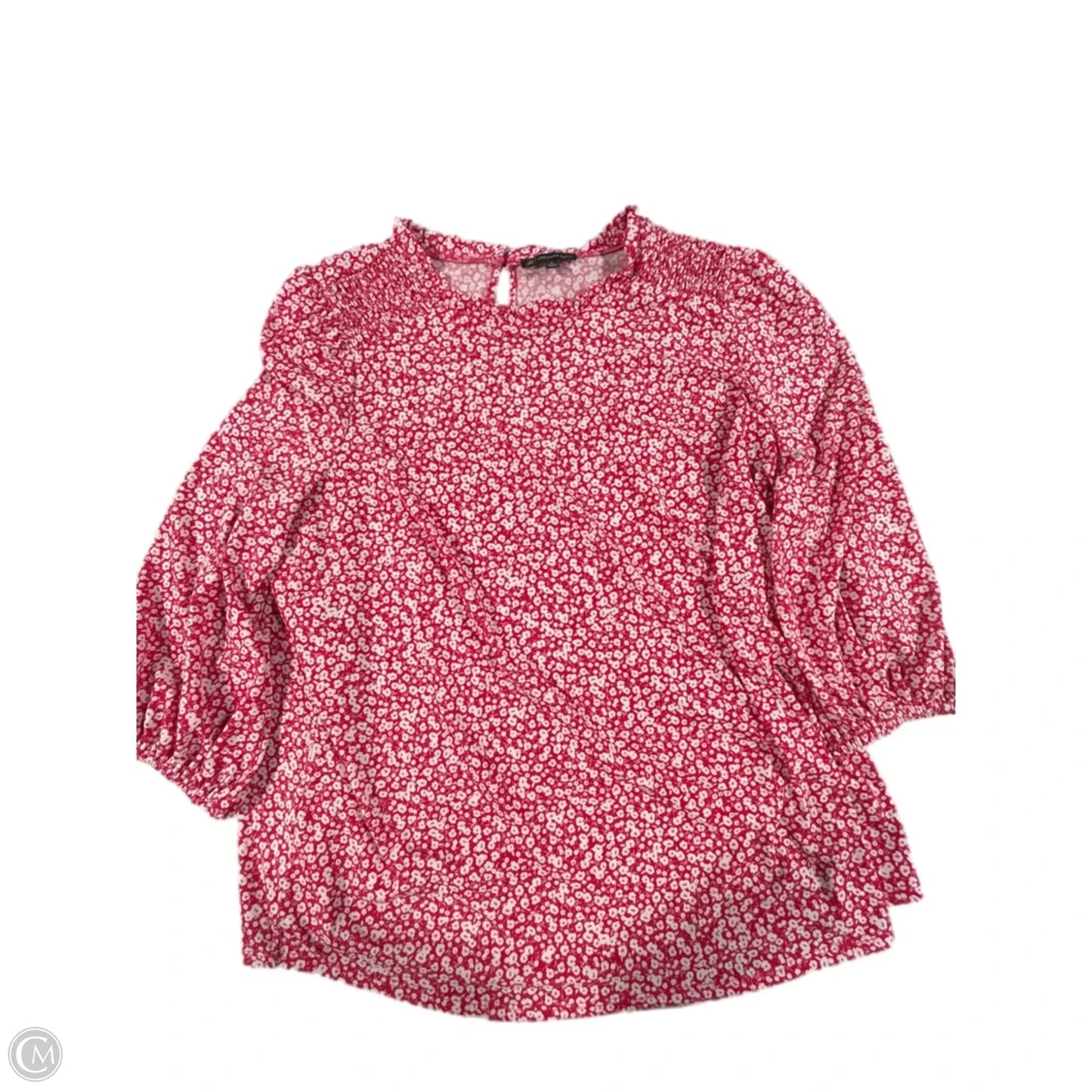 Top 3/4 Sleeve By Adrianna Papell In Pink, Size: 1x