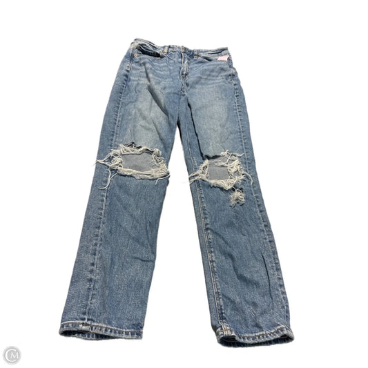 Jeans Straight By American Eagle In Blue Denim, Size: 6