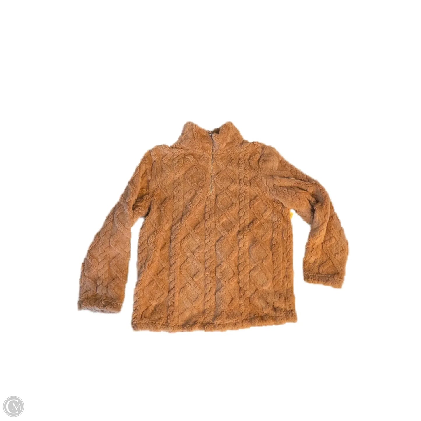 Jacket Fleece By Daisy Fuentes In Orange, Size: L