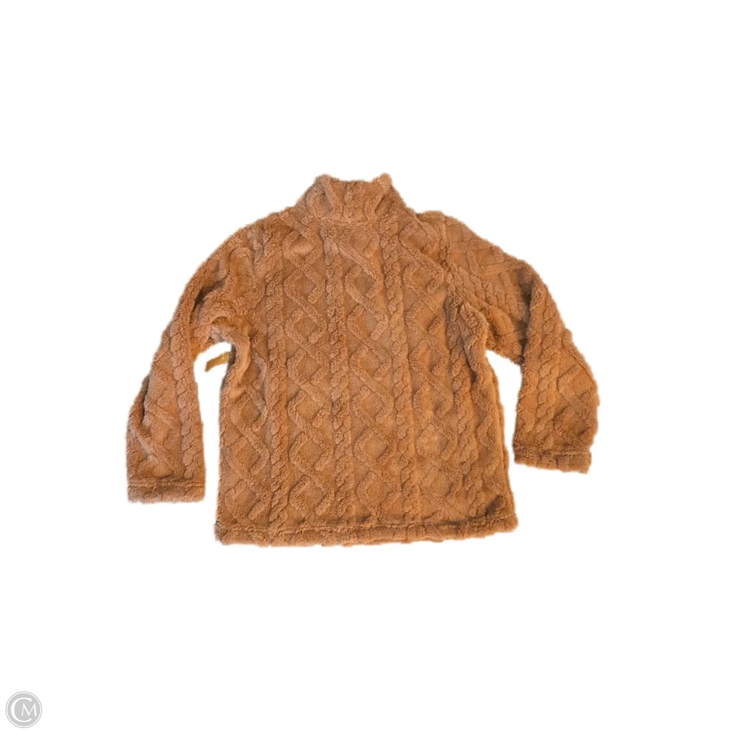Jacket Fleece By Daisy Fuentes In Orange, Size: L