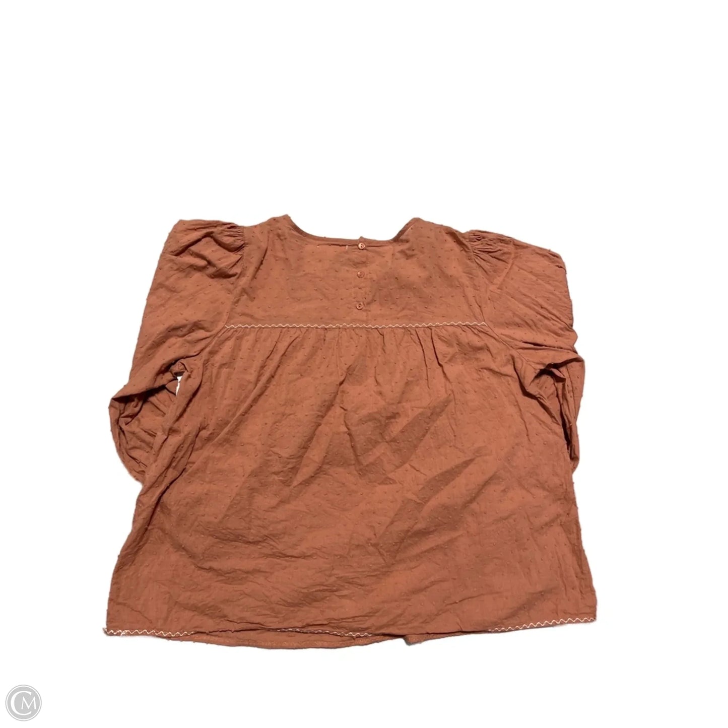 Top Long Sleeve By Max Studio In Peach, Size: Xl