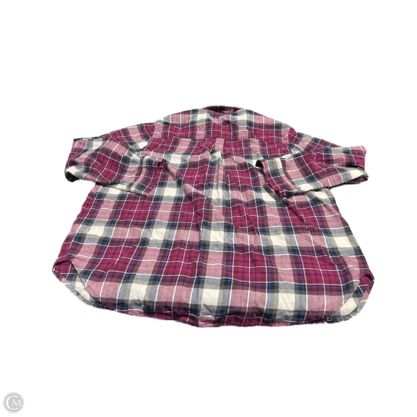 Top Long Sleeve By Beachlunchlounge In Plaid Pattern, Size: Xl