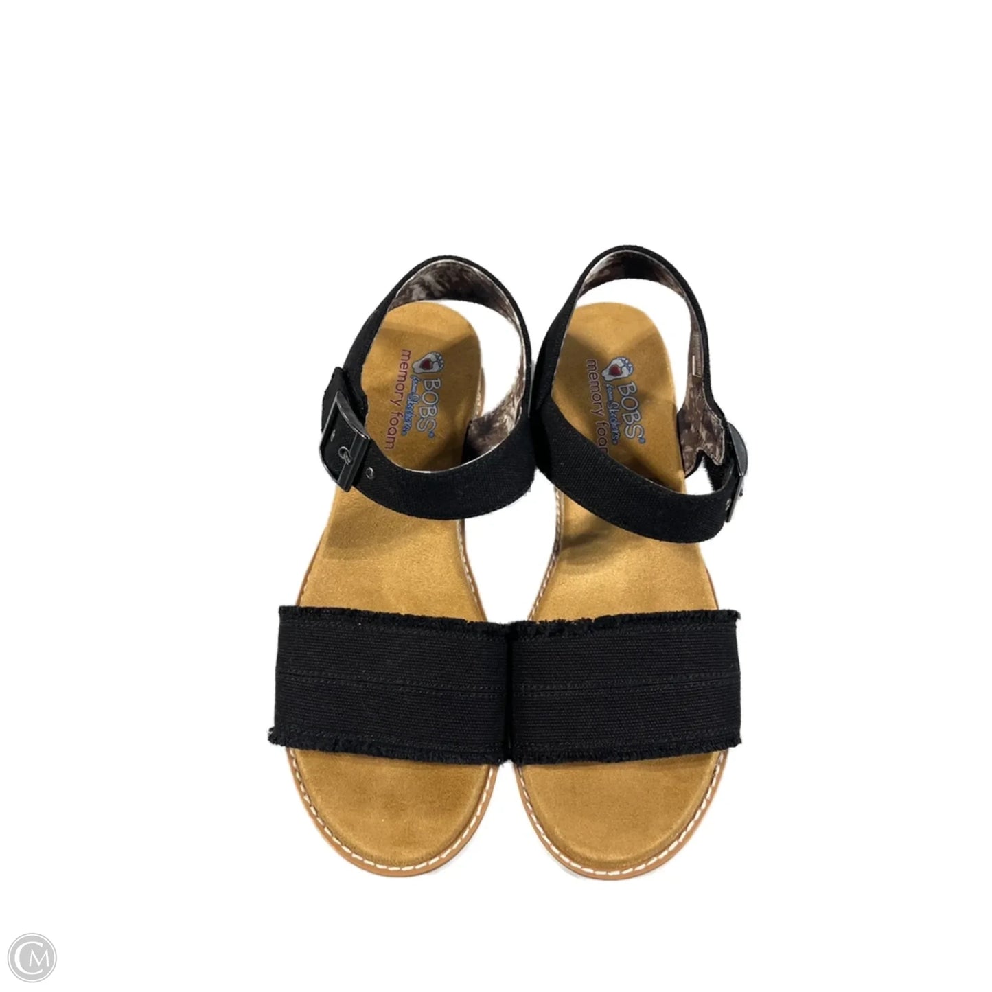 Sandals Heels Wedge By Bobs In Black & Brown, Size: 10