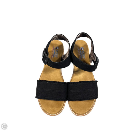 Sandals Heels Wedge By Bobs In Black & Brown, Size: 10
