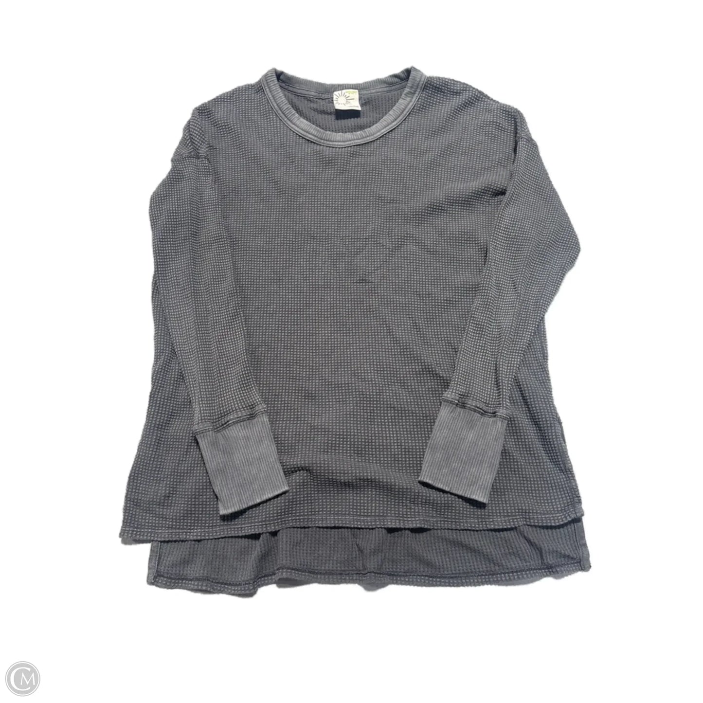 Top Long Sleeve Basic By Aerie In Grey, Size: M