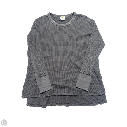 Top Long Sleeve Basic By Aerie In Grey, Size: M