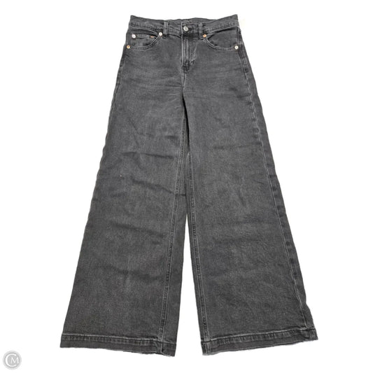 Jeans Wide Leg By Gap In Black Denim, Size: 2p