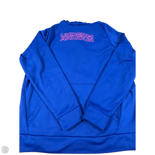 Sweatshirt Hoodie By Under Armour In Blue, Size: L