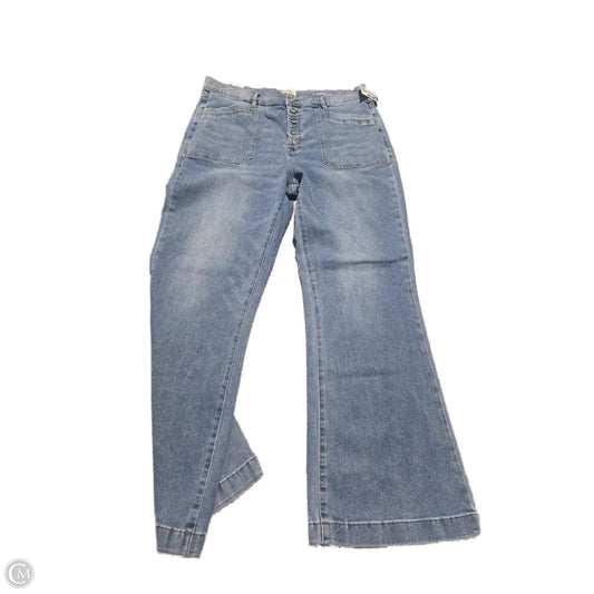 Jeans Flared By Nicole By Nicole Miller In Blue Denim, Size: 14