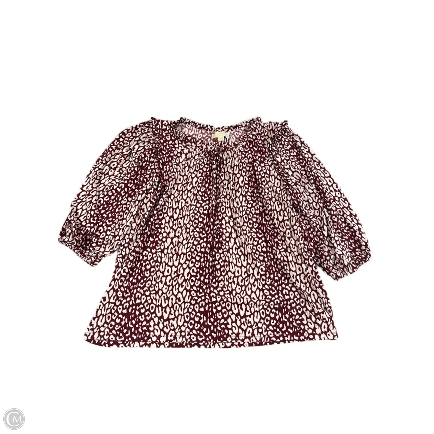 Top 3/4 Sleeve By Michael By Michael Kors In Animal Print, Size: Xxl