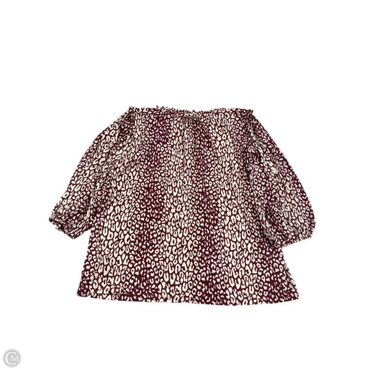 Top 3/4 Sleeve By Michael By Michael Kors In Animal Print, Size: Xxl