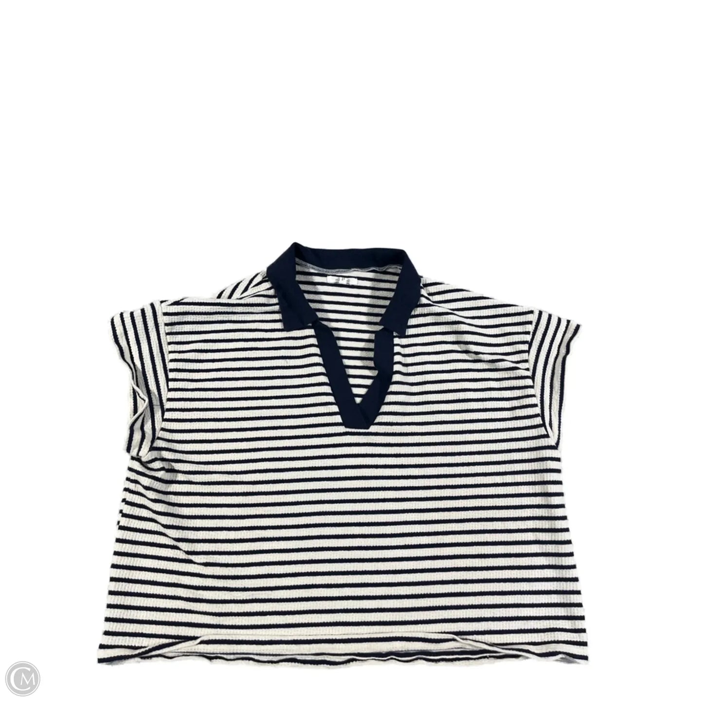 Top Short Sleeve By Maurices In Striped Pattern, Size: Xl