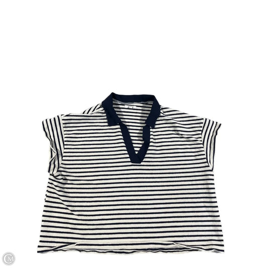 Top Short Sleeve By Maurices In Striped Pattern, Size: Xl