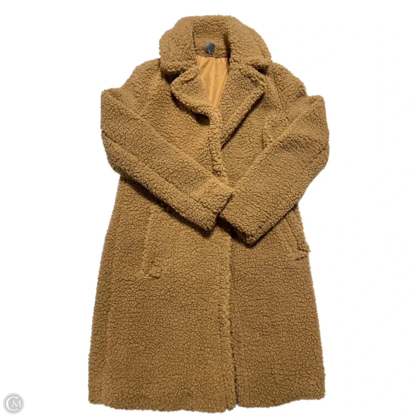Coat Faux Fur & Sherpa By Cme In Brown, Size: Xs