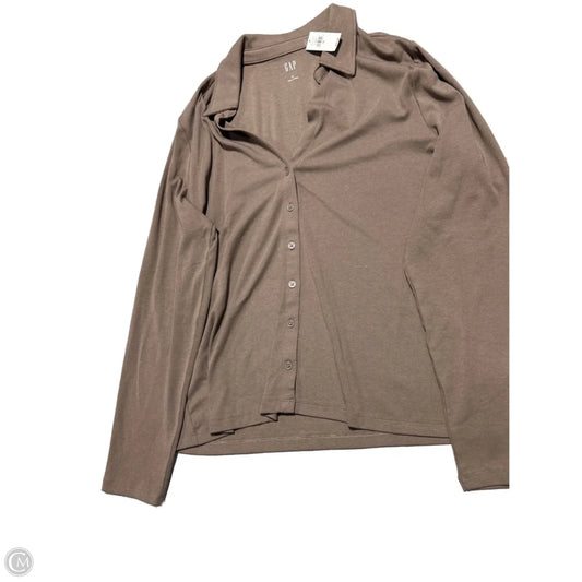Top Long Sleeve By Gap In Brown, Size: Xl
