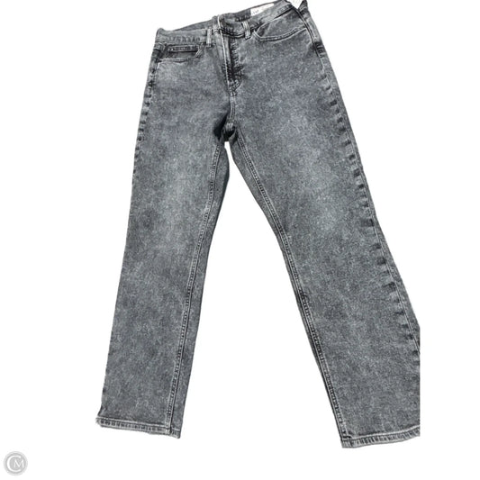 Jeans Straight By Gap In Grey Denim, Size: 12