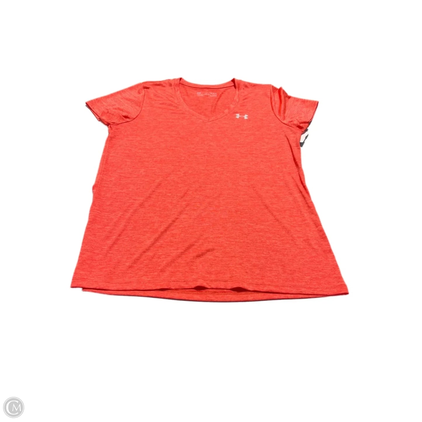 Top Short Sleeve By Under Armour In Orange, Size: L