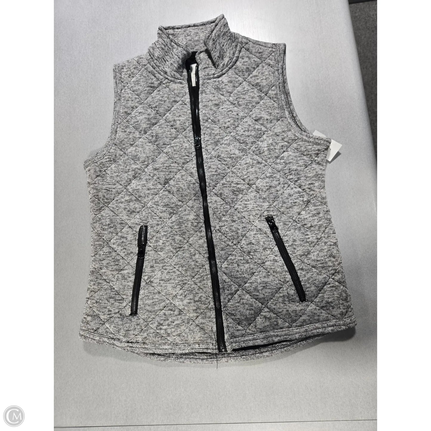 Vest Puffer & Quilted By Thread And Supply In Grey, Size: M