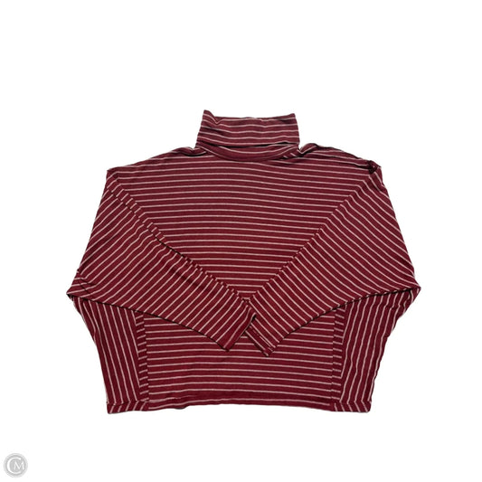 Top Long Sleeve By Hem & Thread In Maroon, Size: L