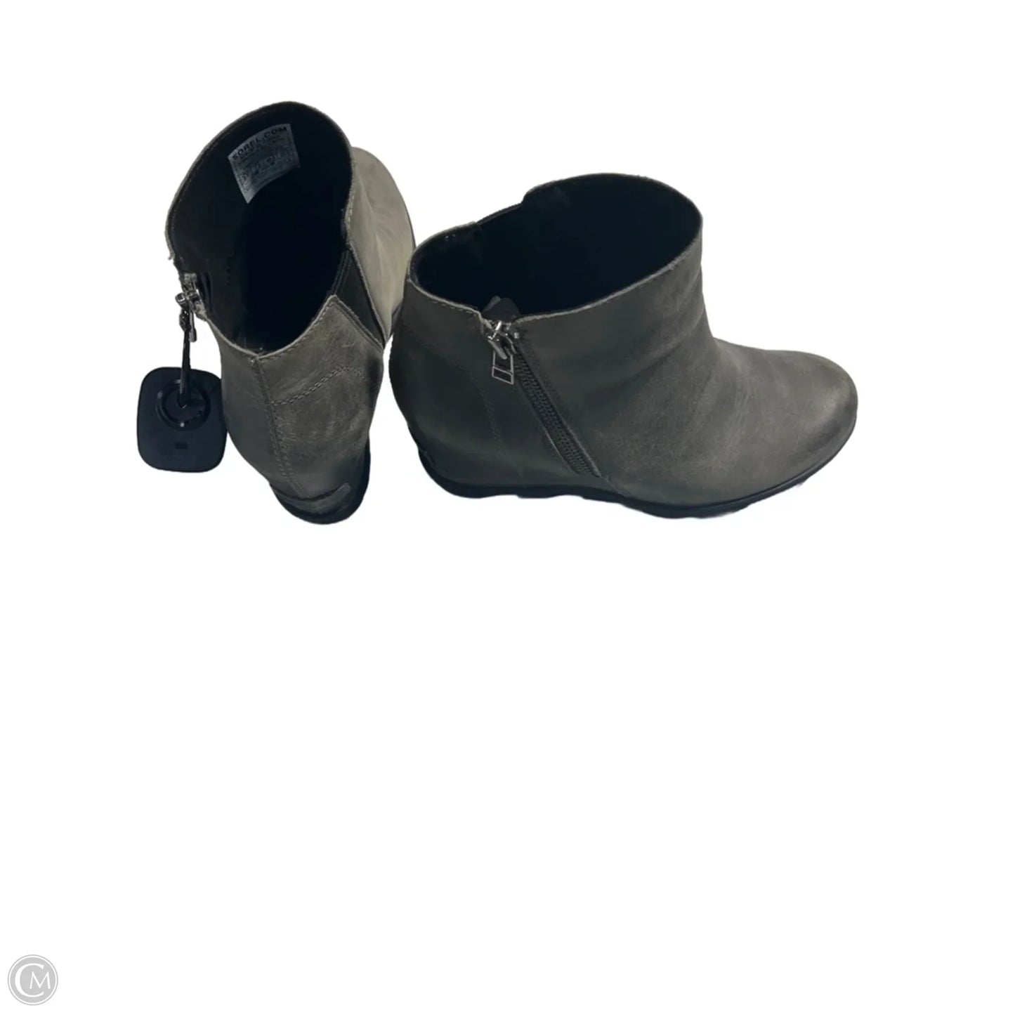 Boots Ankle Heels By Sorel In Grey, Size: 9.5