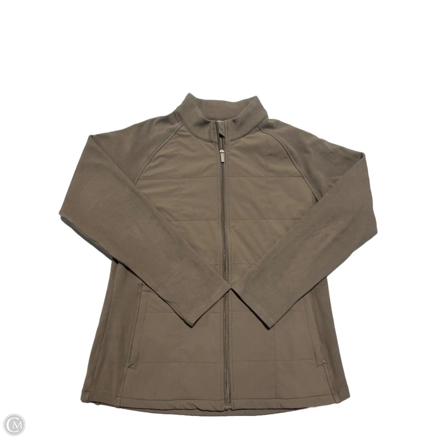 Jacket Fleece By Mono B In Brown, Size: L