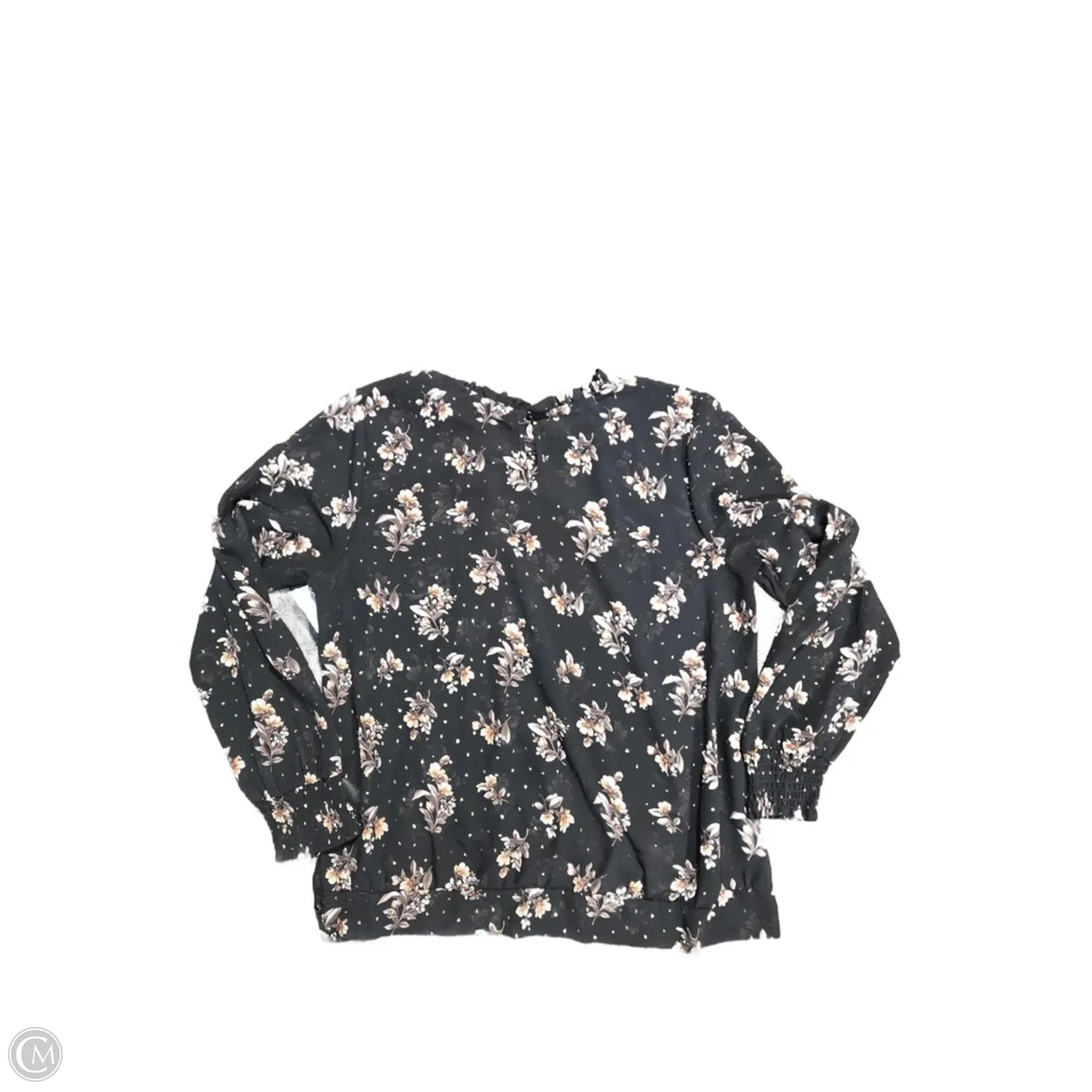 Top Long Sleeve By Maurices In Floral Print, Size: L
