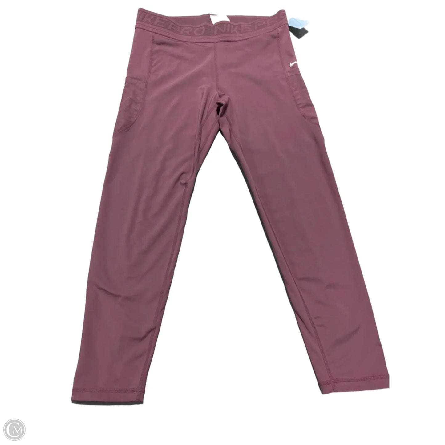 Athletic Leggings By Nike In Mauve, Size: L