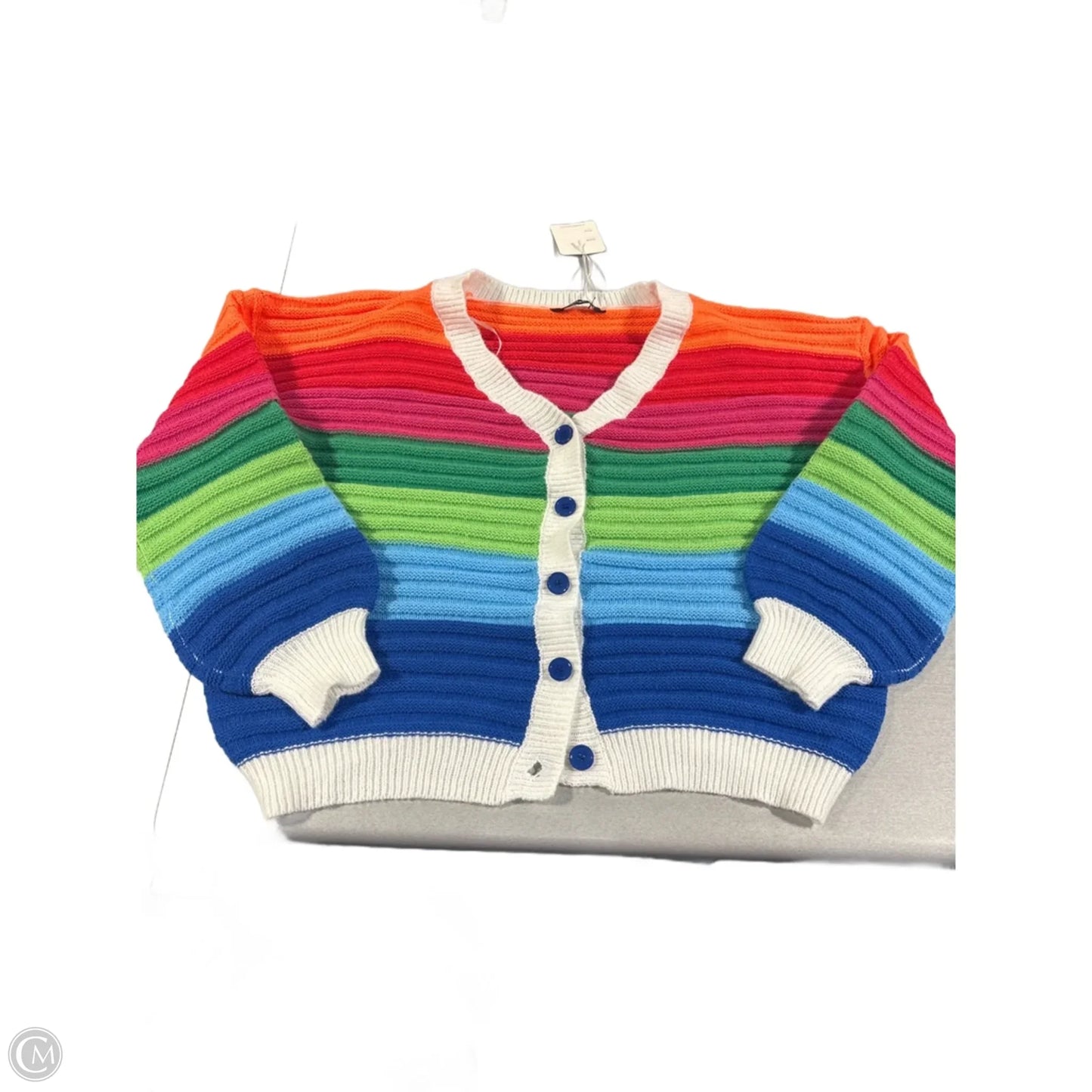Sweater Cardigan By Davi & Dani In Multi-colored, Size: Xl