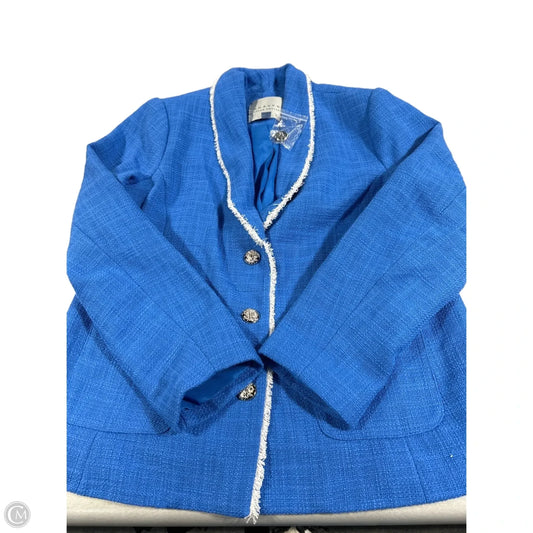Blazer By Susan Graver In Blue, Size: Xl