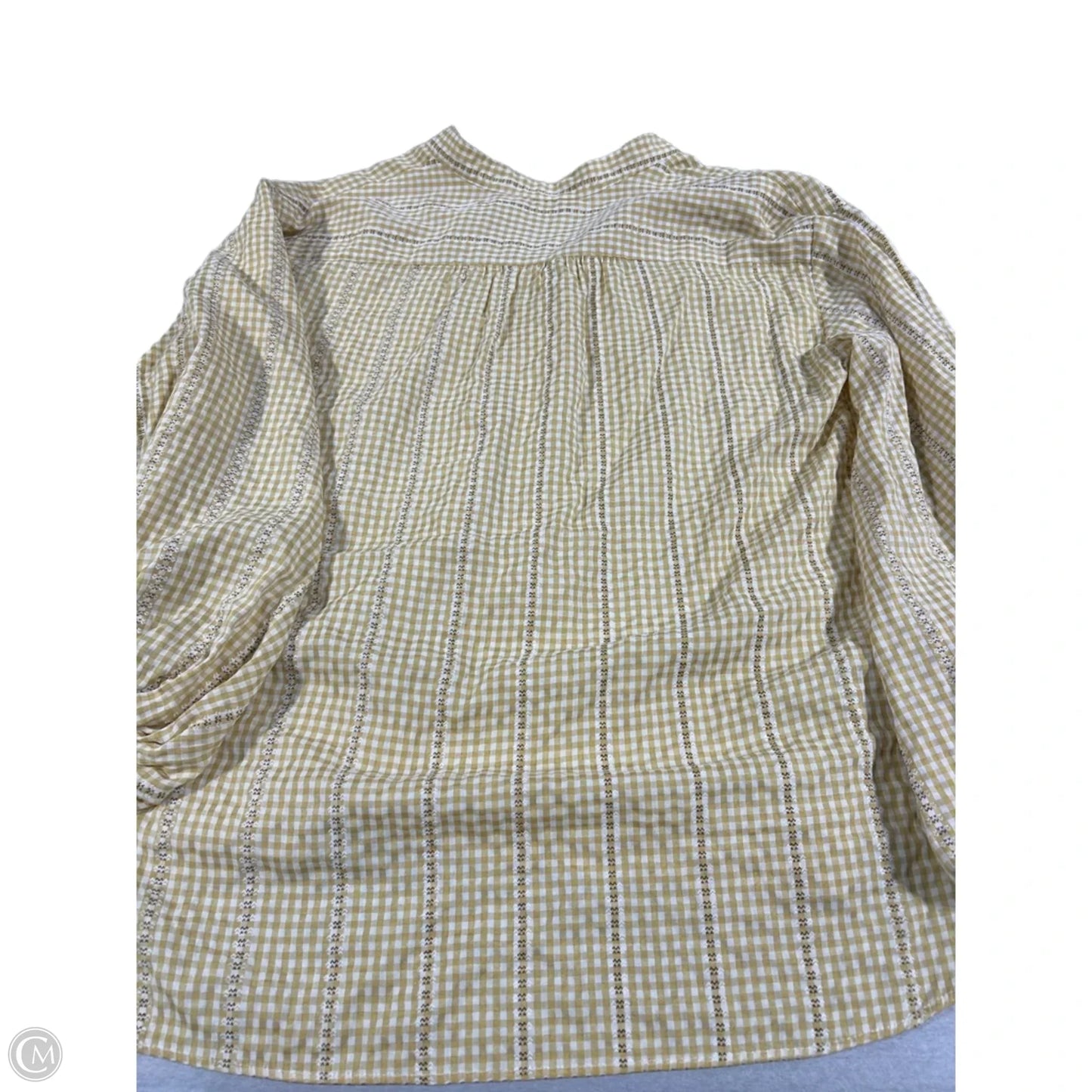 Top Long Sleeve By Max Studio In Yellow, Size: L