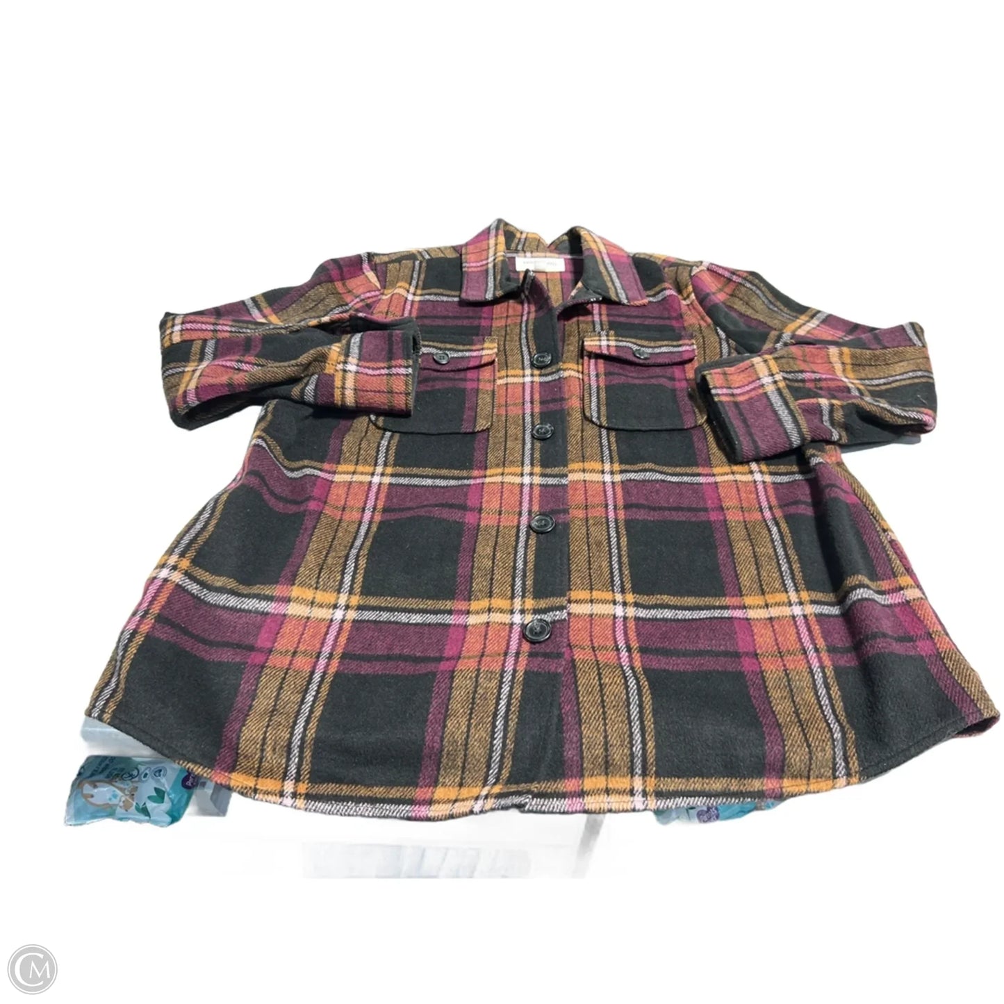 Jacket Shirt By Tribal In Plaid Pattern, Size: 1x