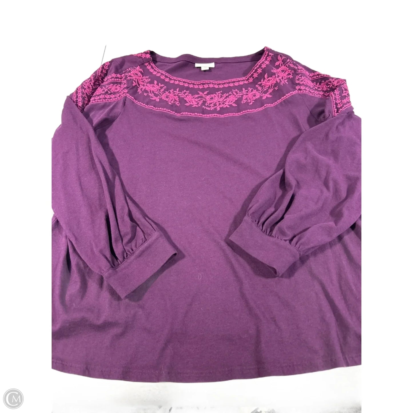 Top Long Sleeve By J. Jill In Purple, Size: Xl