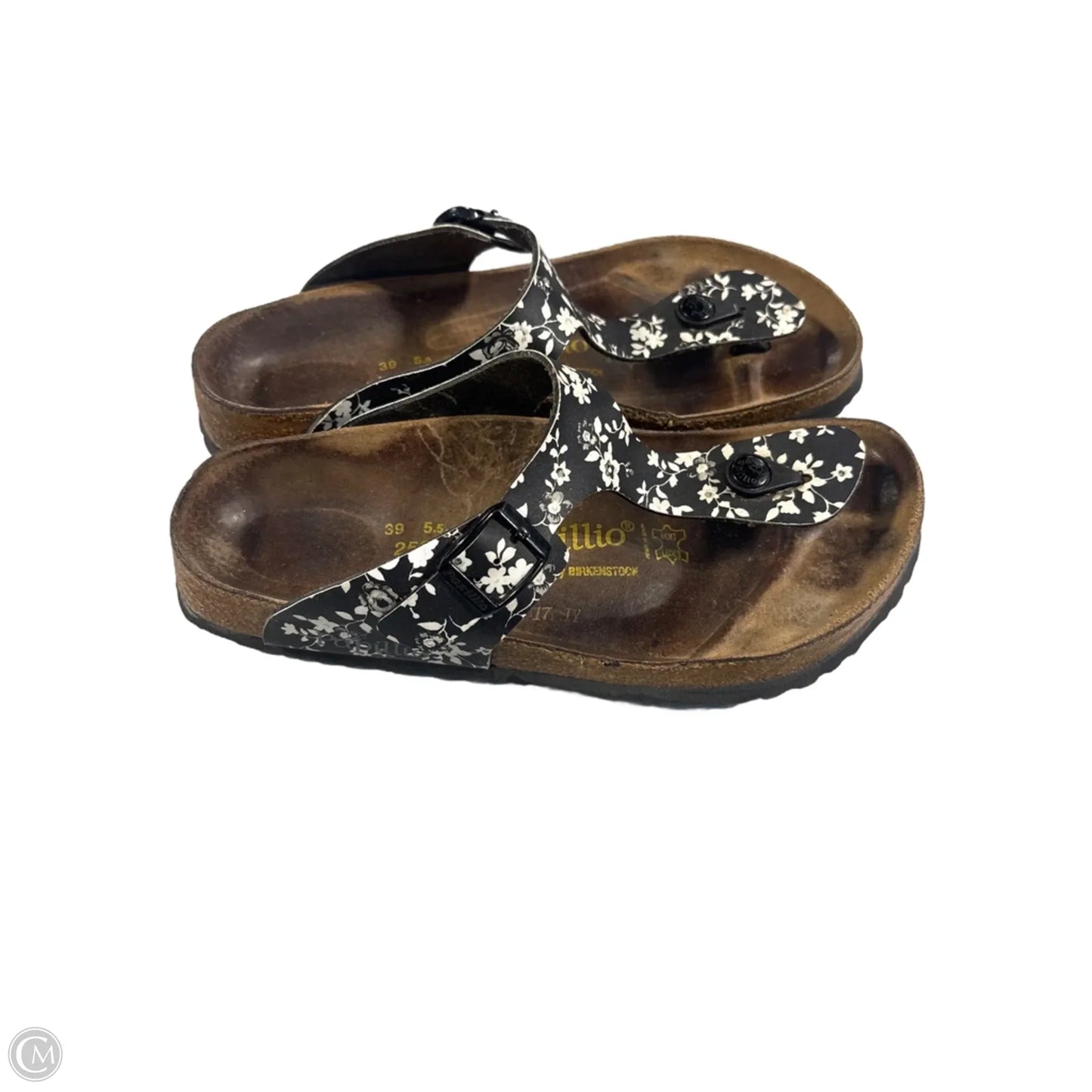 Sandals Flip Flops By Birkenstock In Floral Print, Size: 8