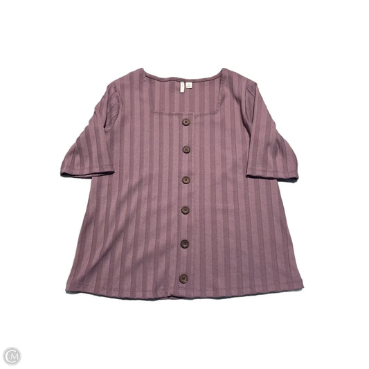 Top Short Sleeve By Cato In Purple, Size: M