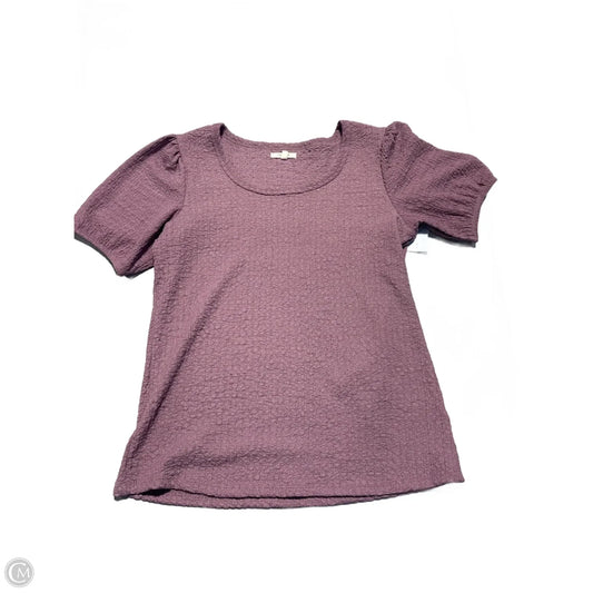 Top Short Sleeve By Maurices In Purple, Size: M