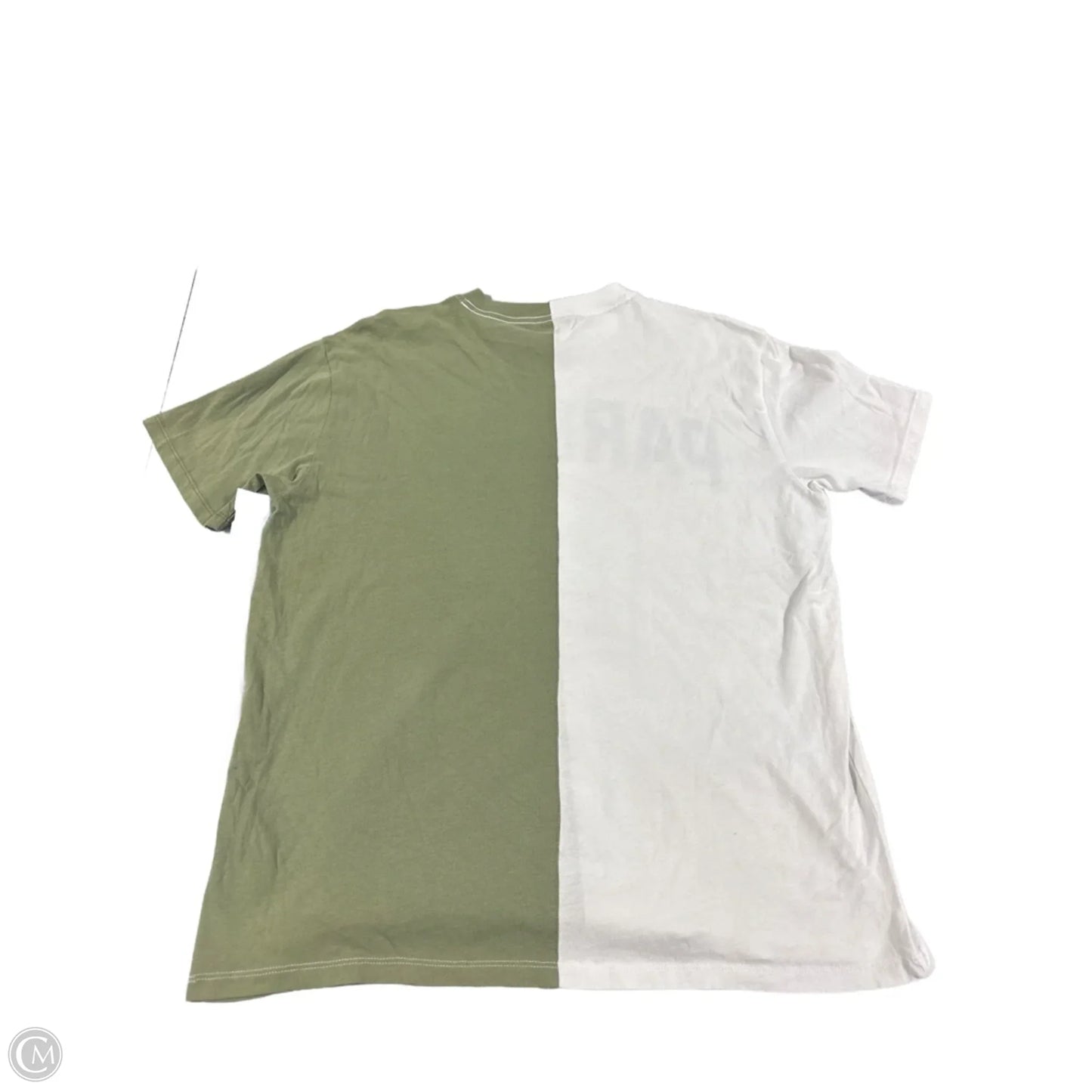 Top Short Sleeve By Abercrombie And Fitch In Green & White, Size: Xs