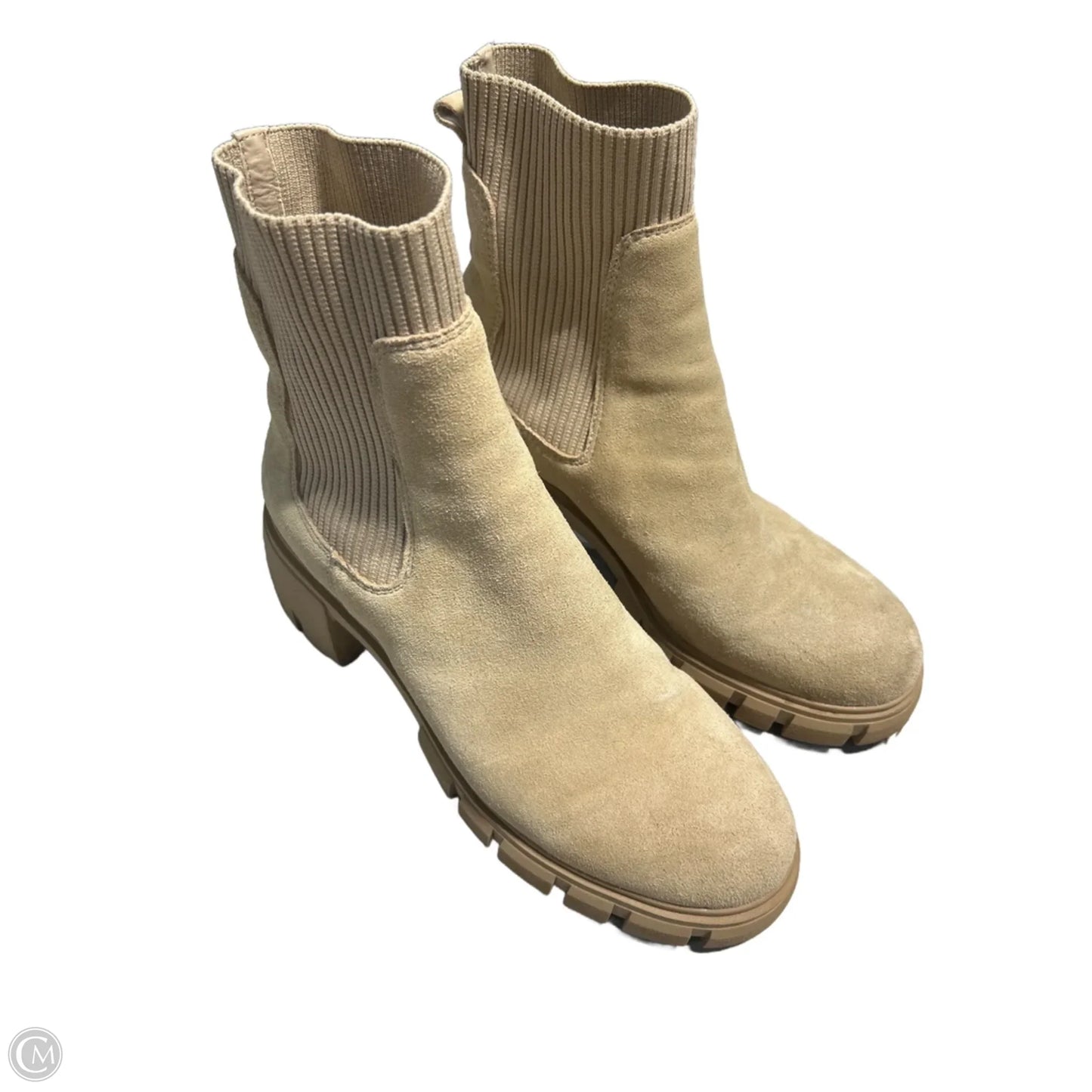 Boots Ankle Heels By Steve Madden In Tan, Size: 10