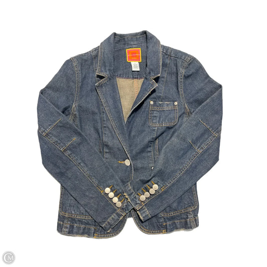 Blazer By Isaac Mizrahi Target In Blue Denim, Size: L