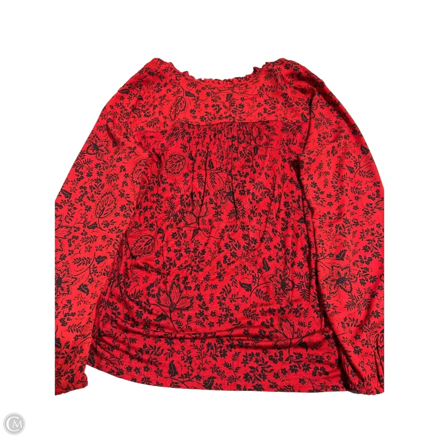 Top Long Sleeve By Loft In Red, Size: L